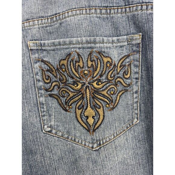 Vintage Y2K Brooklyn Express Jeans 42x31 Baggy Wide Leg Grunge Skater JNCO Style - Picture 2 of 7